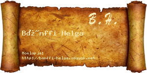 Bánffi Helga névjegykártya